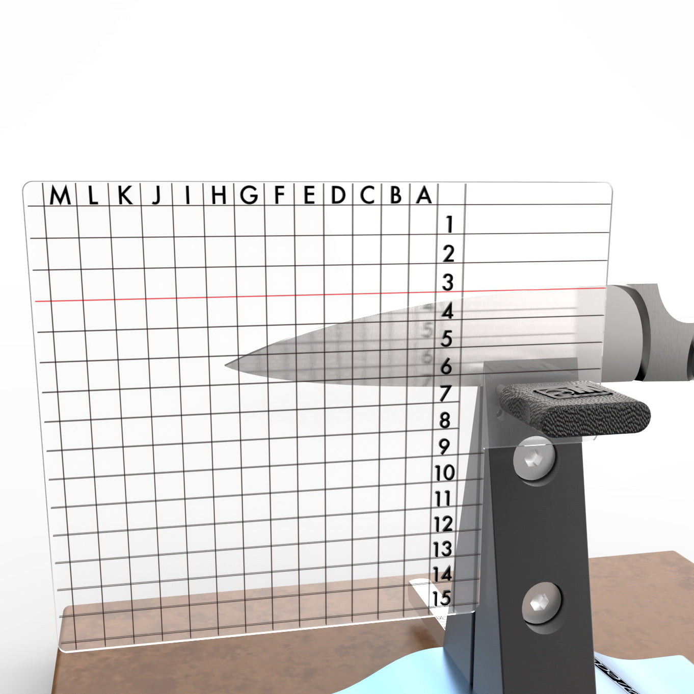 Advanced Alignment Guide accessory in close-up scene at high zoom from angled side view.