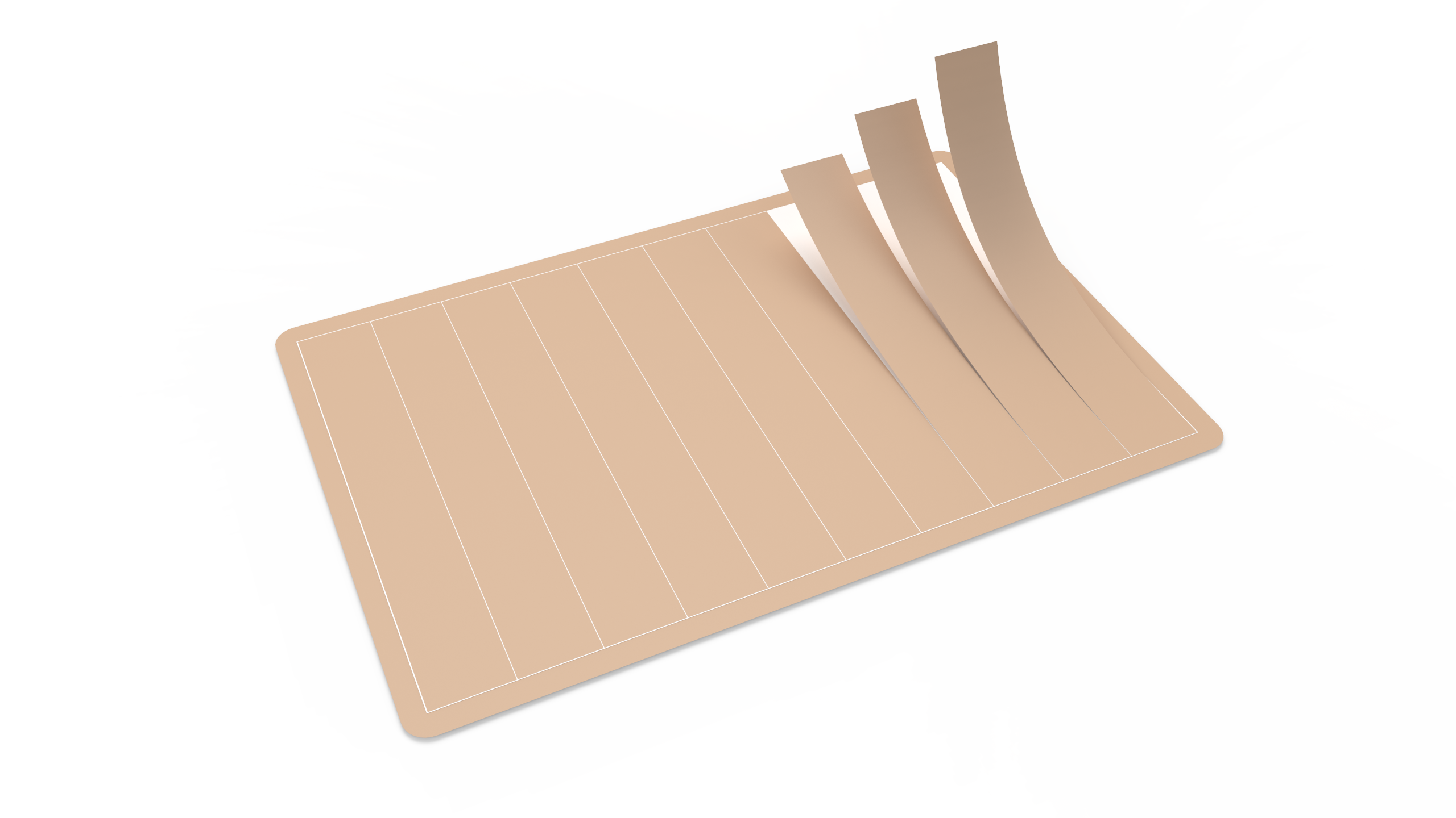 15 Micron Diamond Lapping Film sheets in soft beige color on plain background at close-up zoom from top-down angle.