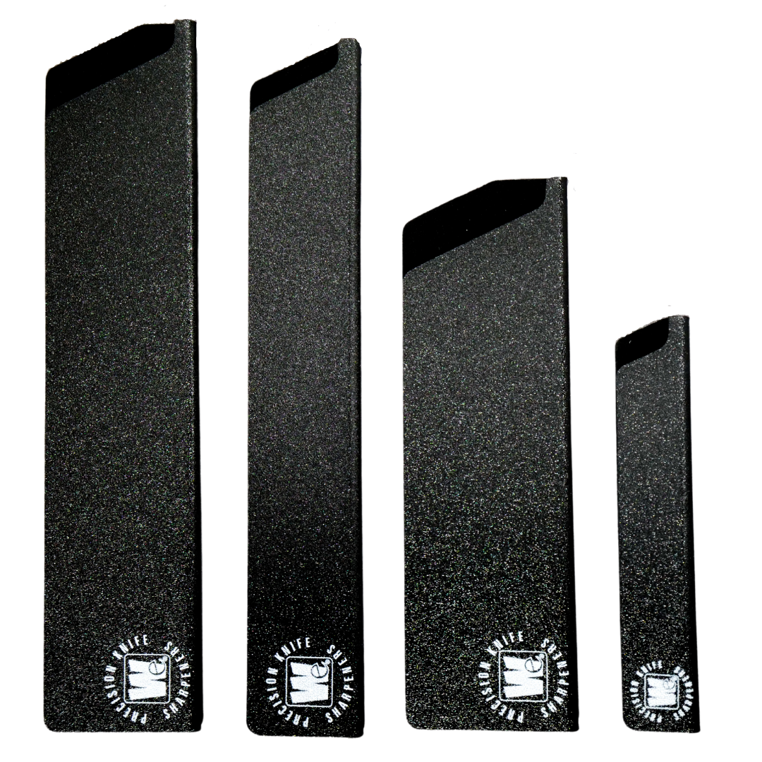 Wicked Edge Kitchen Knife Sheaths (pack of 4) in flat lay at close-up from front view.