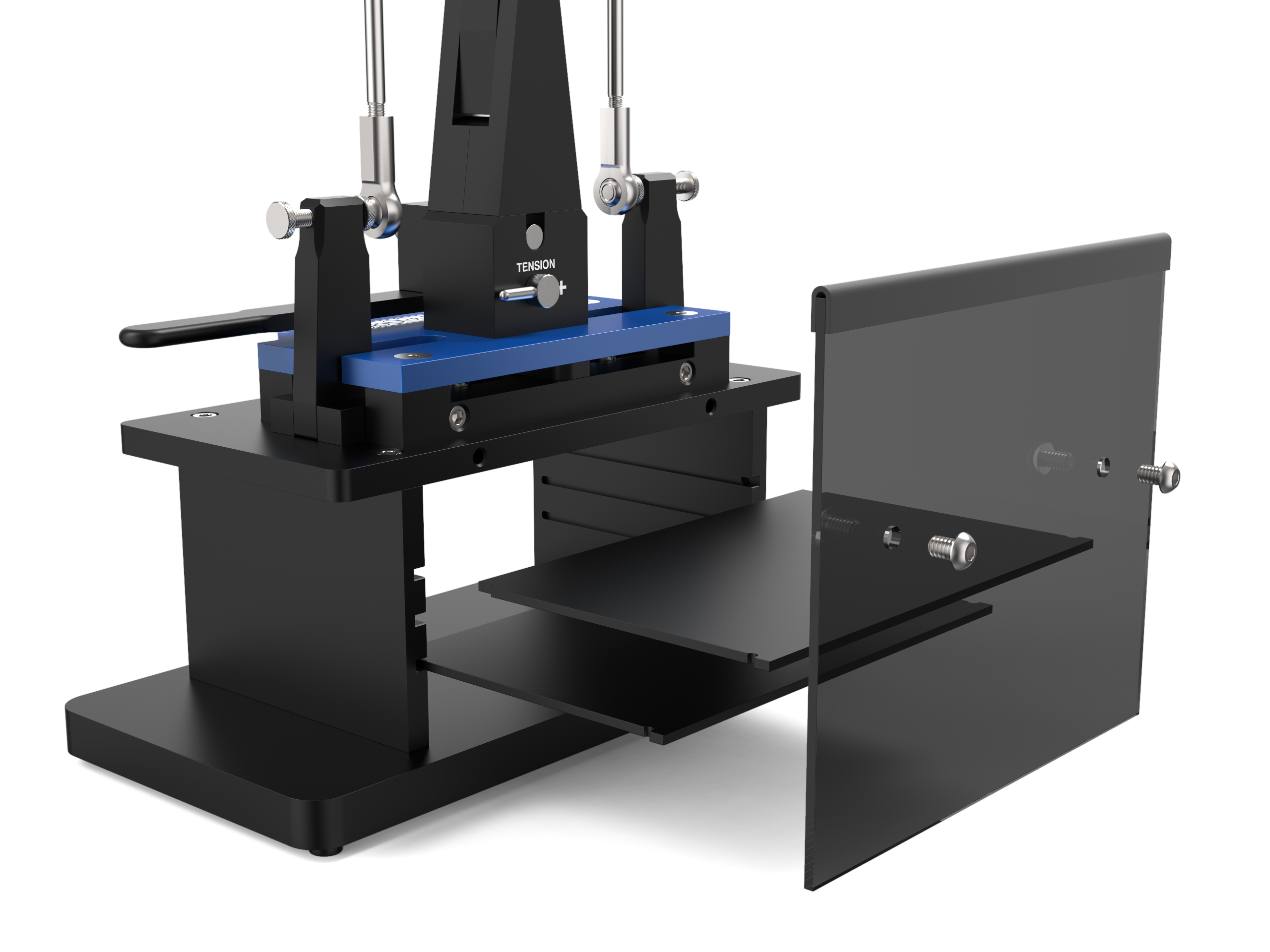 Optional Shelf for Generation 4 Pro Sharpener precision knife sharpener in studio setting at close-up zoom from front angle.