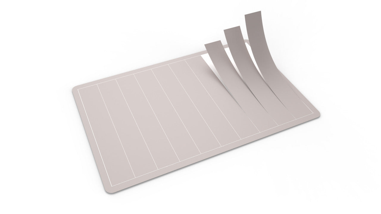 6 Micron Diamond Lapping Film in flat lay at close-up from overhead angle.