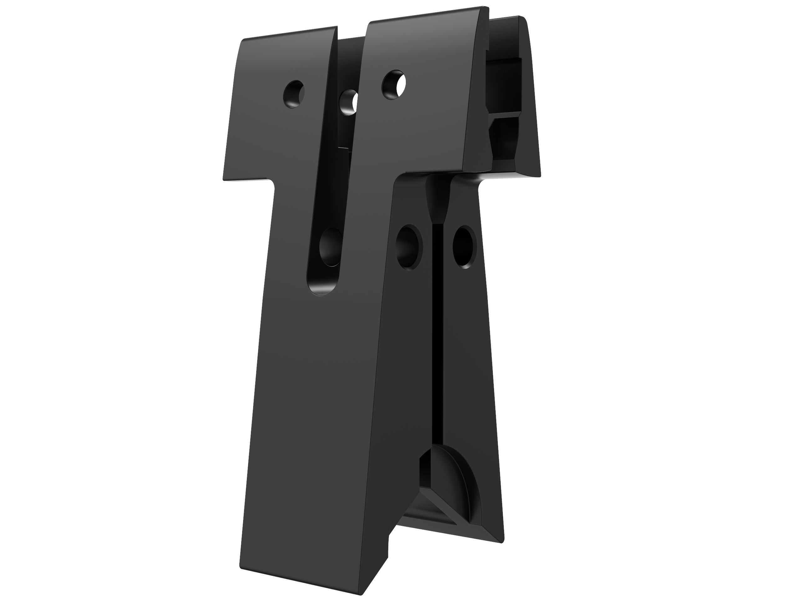 DualCam© Vise Jaws for 1/4" Blades attachment shown in isolation on white background at close-up zoom from front angle.