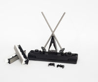 Wicked Edge WE40 precision knife sharpener in studio setting at close-up zoom from front angle.