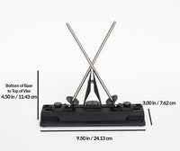 Wicked Edge WE40 precision knife sharpener in studio setting at eye level from front view.
